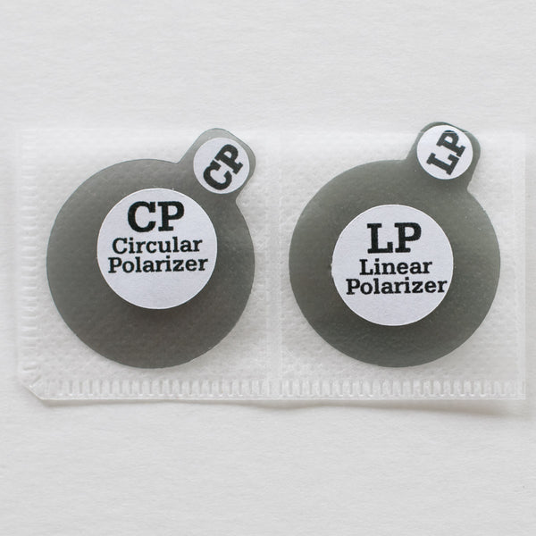 Circular & Linear Polarizing filter for DJI Phantom 3 & 4 shown in sleeve