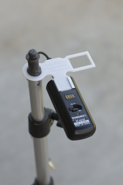 Trigger Tether attached to light stand